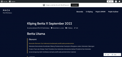 E-Kliping Perpustakaan Bank Indonesia Tasikmalaya Edisi 11 November 2022