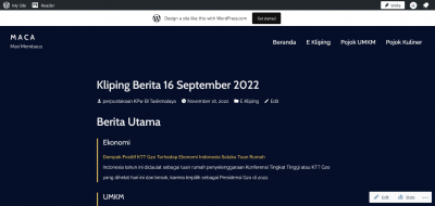 E-Kliping Perpustakaan Bank Indonesia Tasikmalaya Edisi 16 November 2022