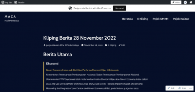 E-Kliping Perpustakaan Bank Indonesia Tasikmalaya Edisi 28 November 2022