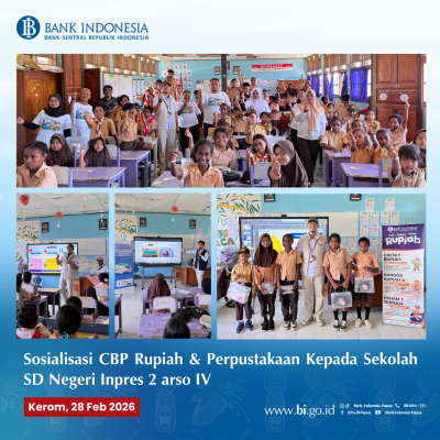 Sosialisasi CBP Rupiah & Perpustakaan Kepada Sekolah SD Negeri Inpres 2 arso IV 