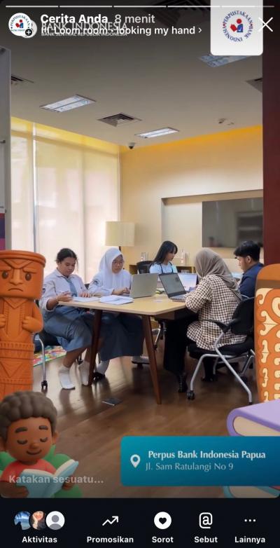 Layanan Sirkulasi Pemustaka Perpustakaan KPw BI Papua 02 Maret 2026