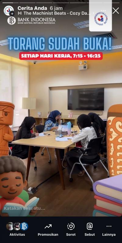 Layanan Sirkulasi Pemustaka Perpustakaan KPw BI Papua 21 April 2026