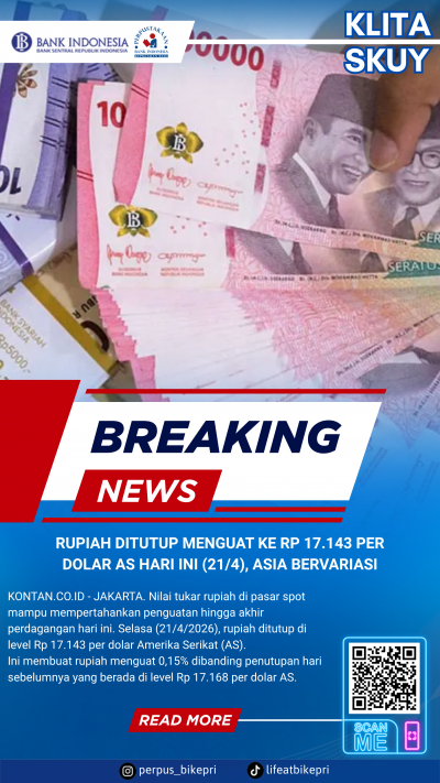 KLITA (Kliping Berita) Perpustakaan Bank Indonesia Provinsi Kepulauan Riau Edisi 21 April 2026