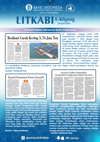 LITKABI (Literasi Kalbar Bersama BI) E-Kliping : 28 April 2026