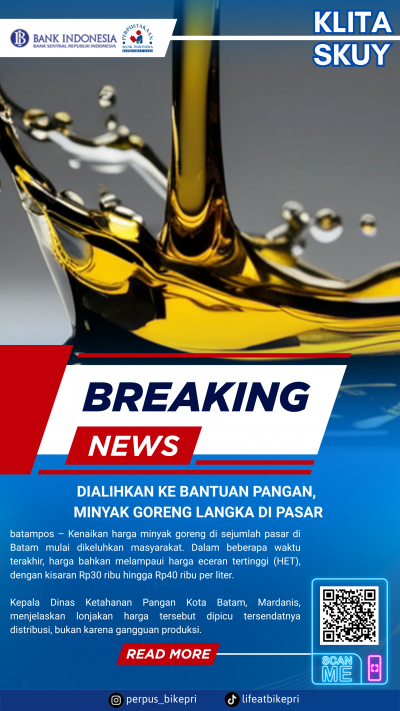 KLITA (Kliping Berita) Perpustakaan Bank Indonesia Provinsi Kepulauan Riau Edisi 28 April 2026