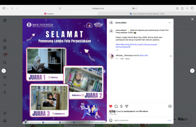Publikasi Flyer Pengumuman Lomba Foto Perpustakaan d.r World Book Day 2026