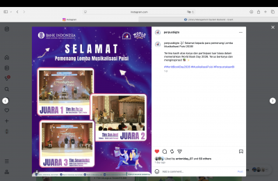 Publikasi Flyer Pengumuman Lomba Musikalisasi Puisi d.r World Book Day 2026