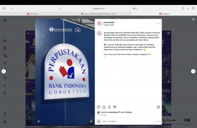 Publikasi Reels Layanan GOROBA (Gorontalo Membaca) Pada Kegiatan PESONA SERLIGO 2026 Bagian 2