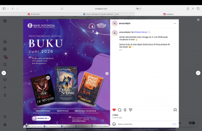 Publikasi Flyer Rekomendasi Buku Minggu ke-4 Bulan Juni 2026