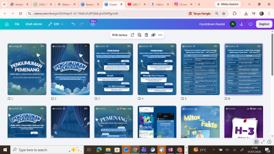 Editing Poster Pemenang Lomba Menulis Esai dalam rangka WBD 2026