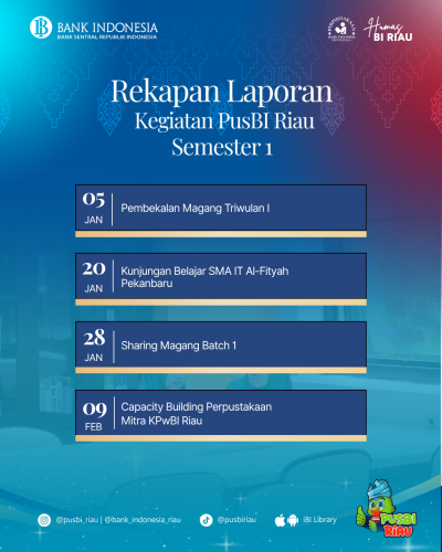 REKAPAN KEGIATAN PUSBI RIAU SEMESTER 1 TAHUN 2026 