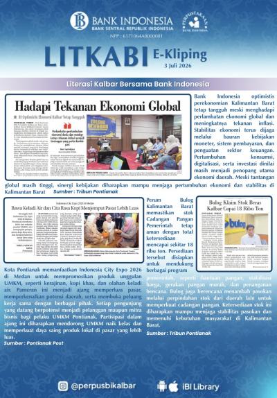 LITKABI (Literasi Kalbar Bersama BI) E-Kliping : 3 Juli 2026