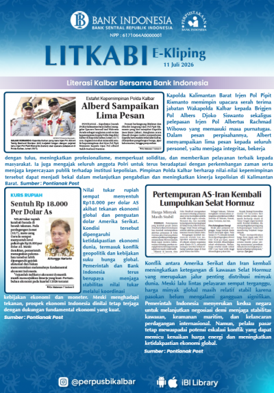 LITKABI (Literasi Kalbar Bersama BI) E-Kliping : 11 Juli 2026