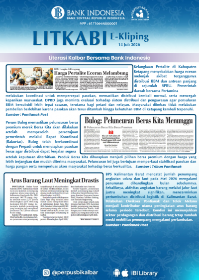 LITKABI (Literasi Kalbar Bersama BI) E-Kliping : 14 Juli 2026