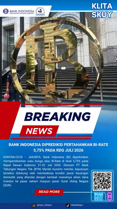KLITA (Kliping Berita) Perpustakaan Bank Indonesia Provinsi Kepulauan Riau Edisi 21 Juli 2026