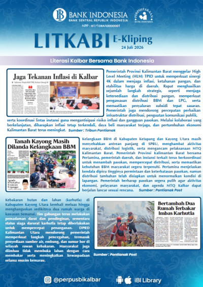 LITKABI (Literasi Kalbar Bersama BI) E-Kliping : 24 Juli 2026