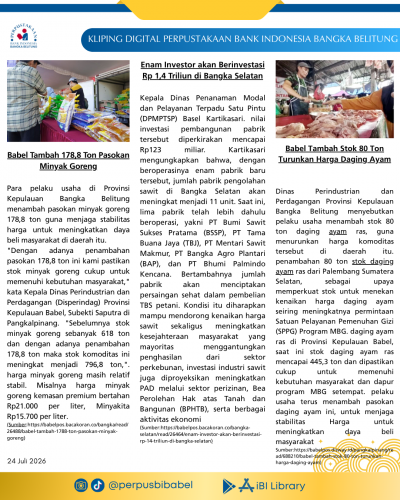 BABEL BERAKSI 24 Juli 2026