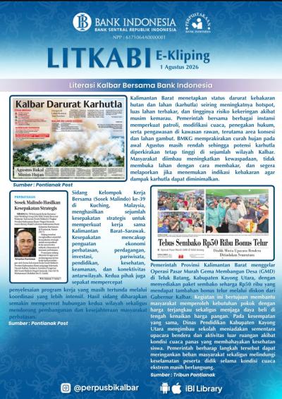 LITKABI (Literasi Kalbar Bersama BI) E-Kliping : 1 Agustus 2026