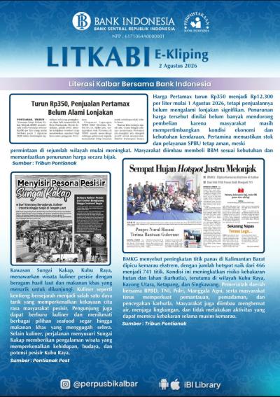 LITKABI (Literasi Kalbar Bersama BI) E-Kliping : 2 Agustus 2026