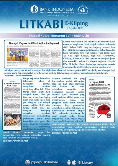 LITKABI (Literasi Kalbar Bersama BI) E-Kliping : 3 Agustus 2026