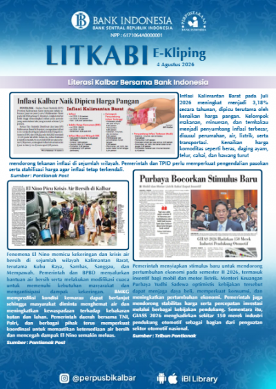 LITKABI (Literasi Kalbar Bersama BI) E-Kliping : 4 Agustus 2026