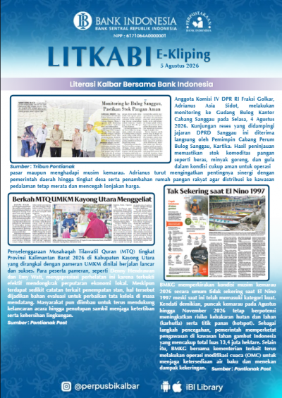 LITKABI (Literasi Kalbar Bersama BI) E-Kliping : 5 Agustus 2026