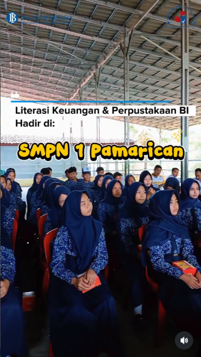 Literasi Keuangan & Perpustakaan BI Hadir di SMPN 1 Pamarican 