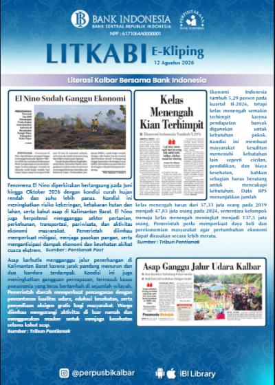 LITKABI (Literasi Kalbar Bersama BI) E-Kliping : 12 Agustus 2026