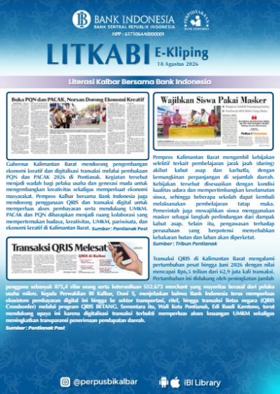 LITKABI (Literasi Kalbar Bersama BI) E-Kliping : 18 Agustus 2026