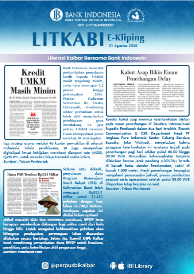 LITKABI (Literasi Kalbar Bersama BI) E-Kliping : 21 Agustus 2026