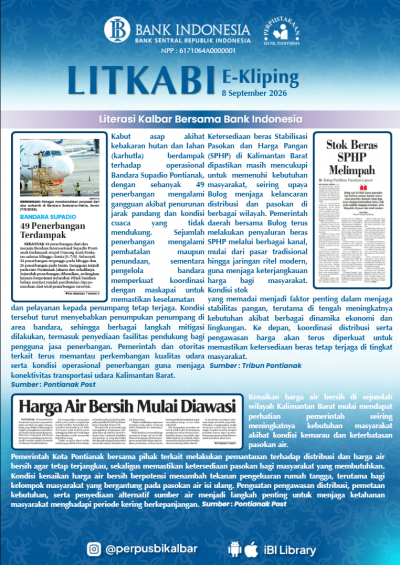 LITKABI (Literasi Kalbar Bersama BI) E-Kliping : 8 September 2026