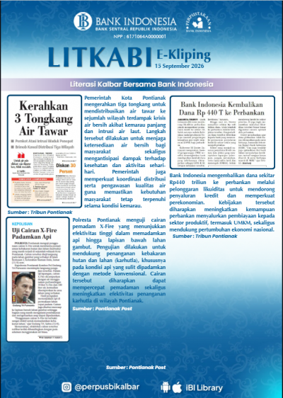 LITKABI (Literasi Kalbar Bersama BI) E-Kliping : 15 September 2026