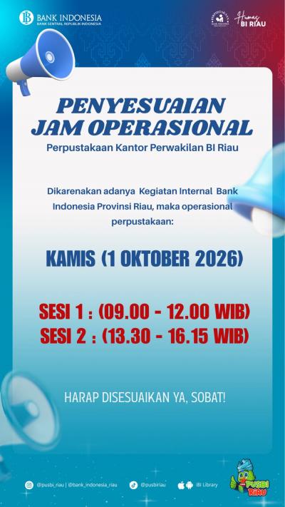 UPDATE LAYANAN OPERASIONAL PUSBI RIAU 01 Oktober 2026