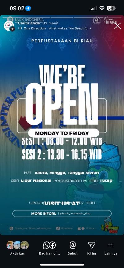 UPDATE LAYANAN OPERASIONAL PUSBI RIAU 15 OKTOBER 2026