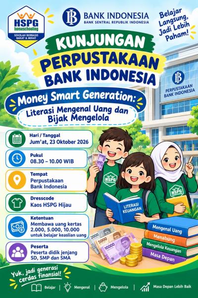 Flyer Kunjungan Literasi ke Bank Indonesia Kediri (KALIBRASI) PKBM Homescholing HSPG Kediri