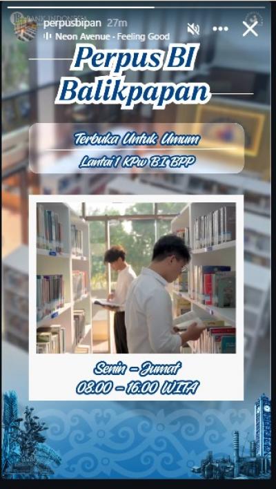 Promosi Layanan Perpustakaan Melalui Instagram Story - 23/10/2026