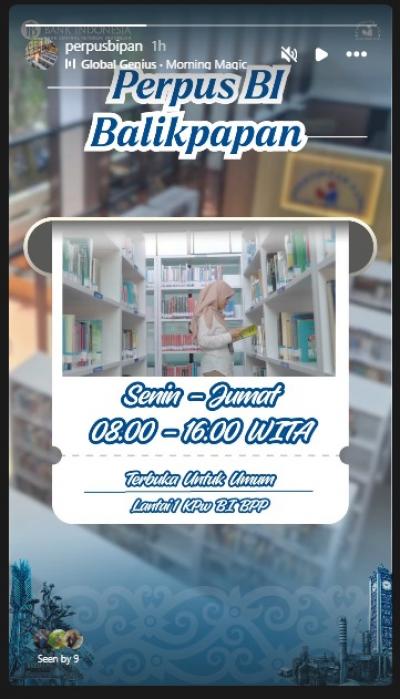 Promosi Layanan Perpustakaan Melalui Instagram Story - 26/10/2026