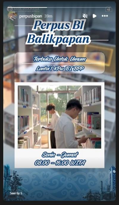 Promosi Layanan Perpustakaan Melalui Instagram Story - 28/10/2026