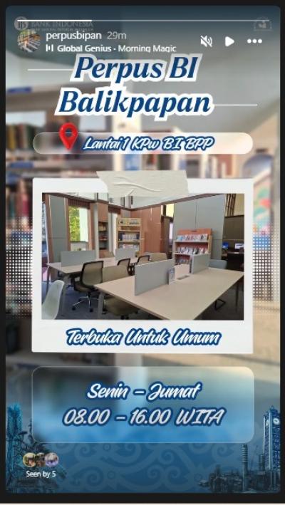 Promosi Layanan Perpustakaan Melalui Instagram Story - 29/10/2026