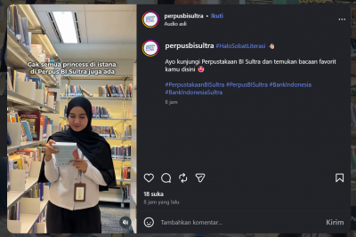 REELS - Gak semua princess di istana, di Perpus BI Sultra juga ada - 30 Oktober 2026